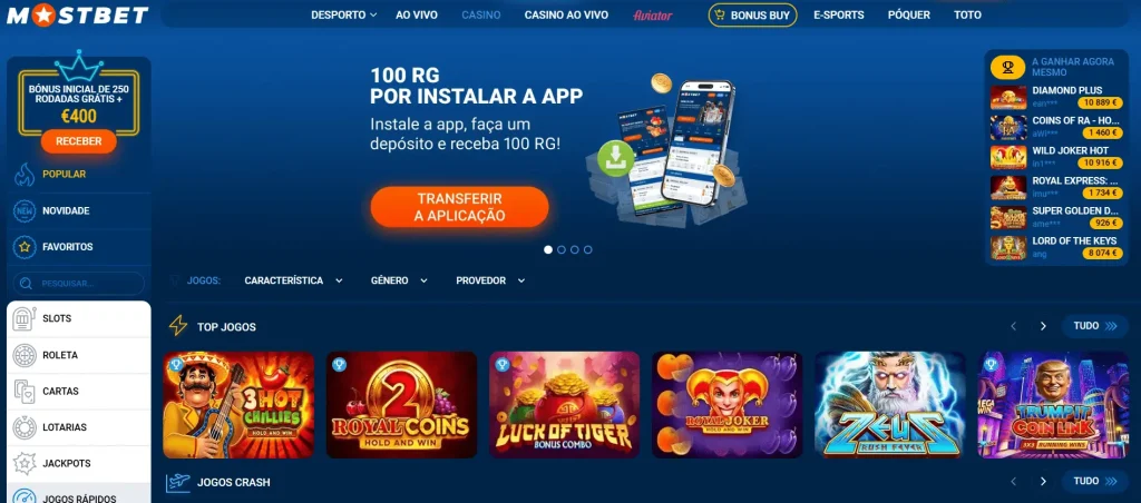 Mostbet Casino Jogos