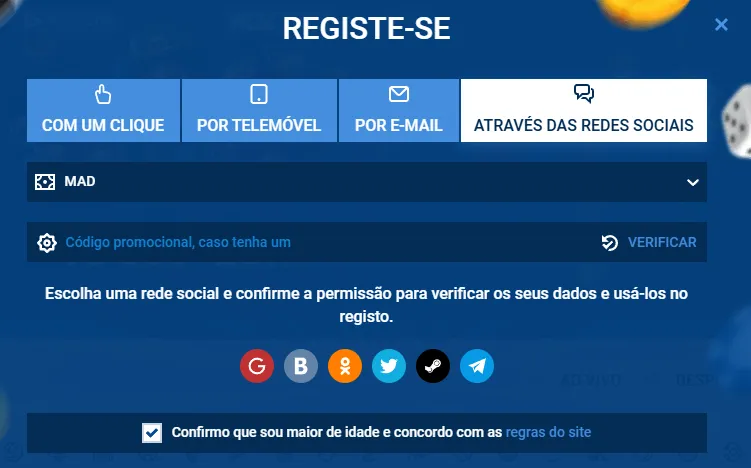 Registo na App Mostbet Através do Telemóvel